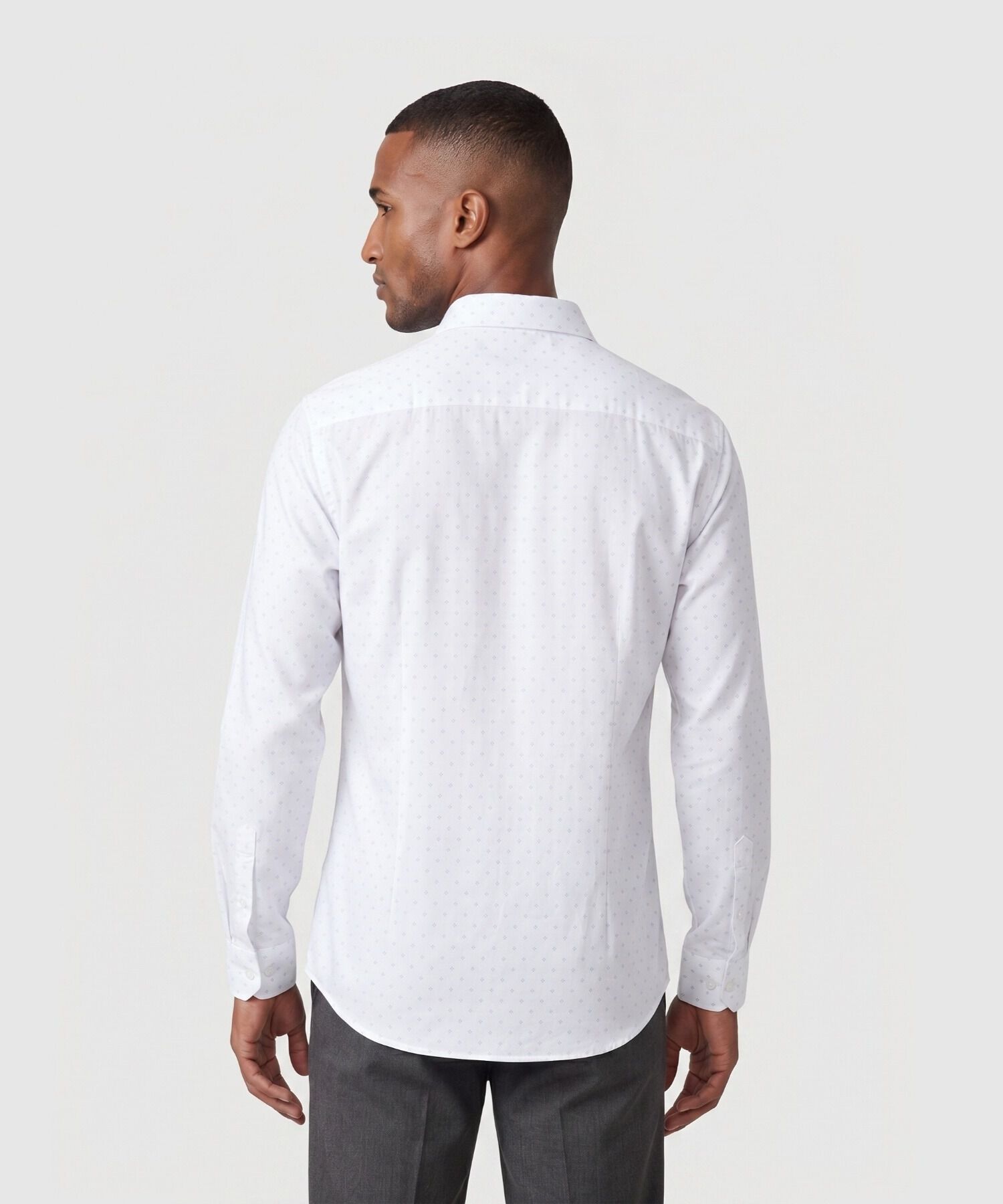 Camisa Estampada De Manga Larga Hombre