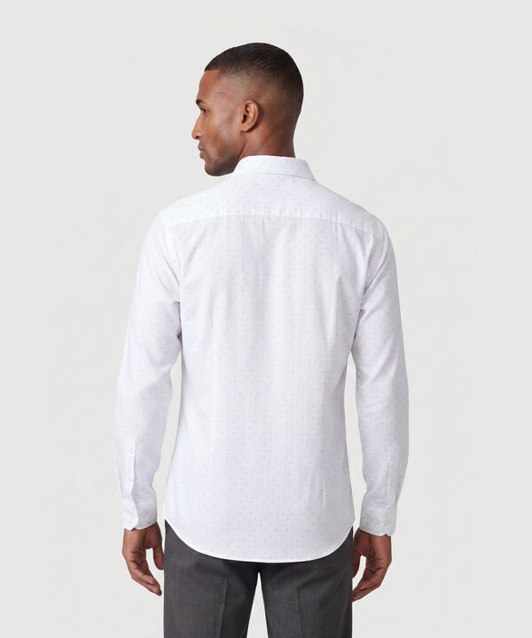 Camisa Estampada De Manga Larga Hombre