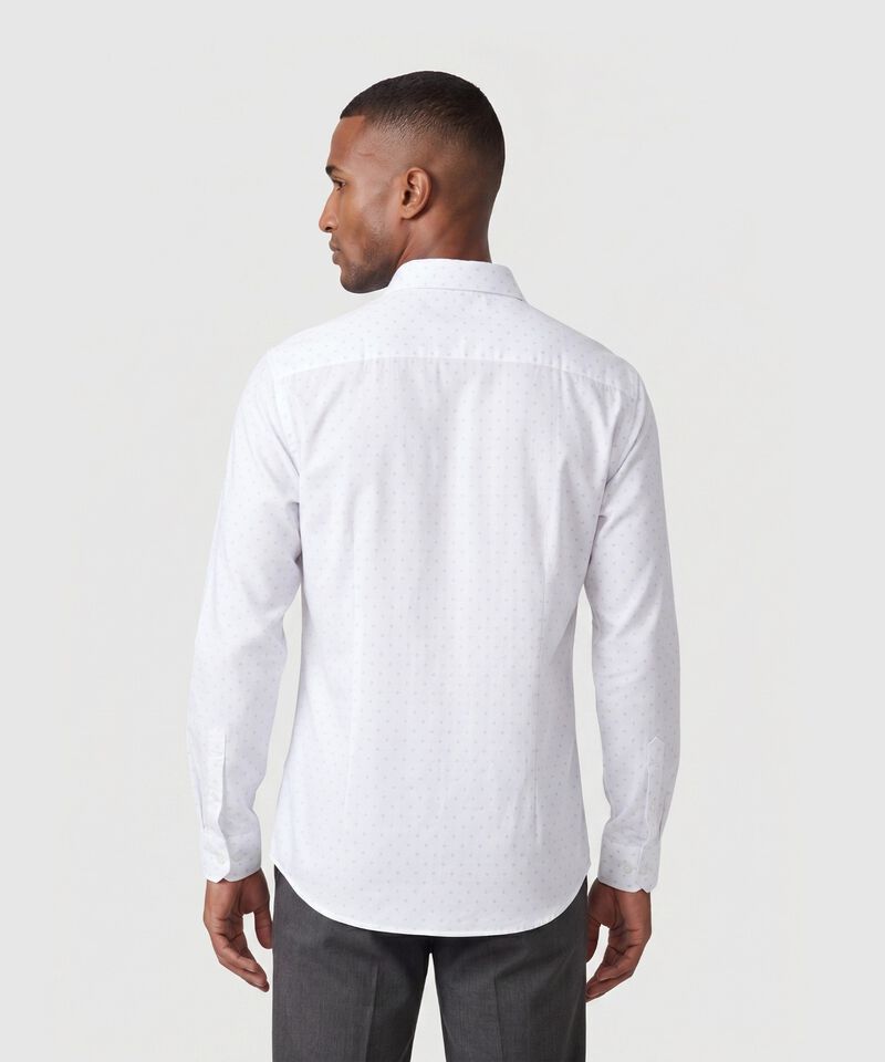 Camisa Estampada De Manga Larga Hombre