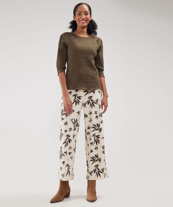 Blusa Texturizada Con Manga 3/4 image number null