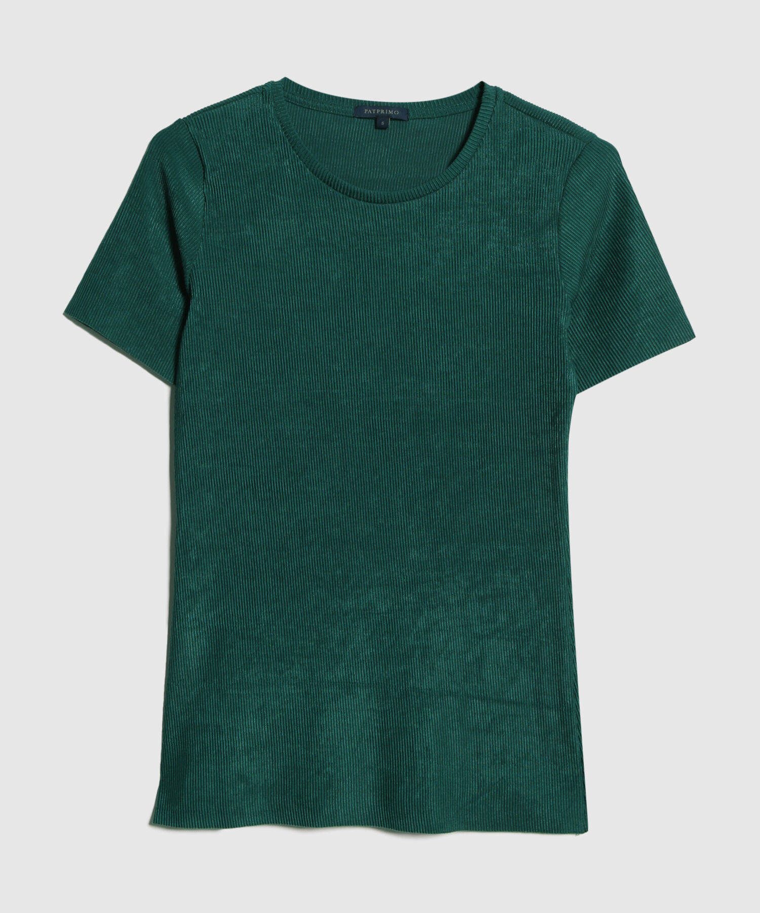 Camiseta Unicolor Textura, Cuello Redondo Manga Corta