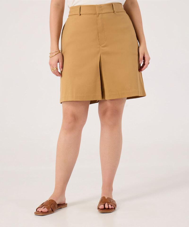Bermuda Para Mujer Curvy Unicolor