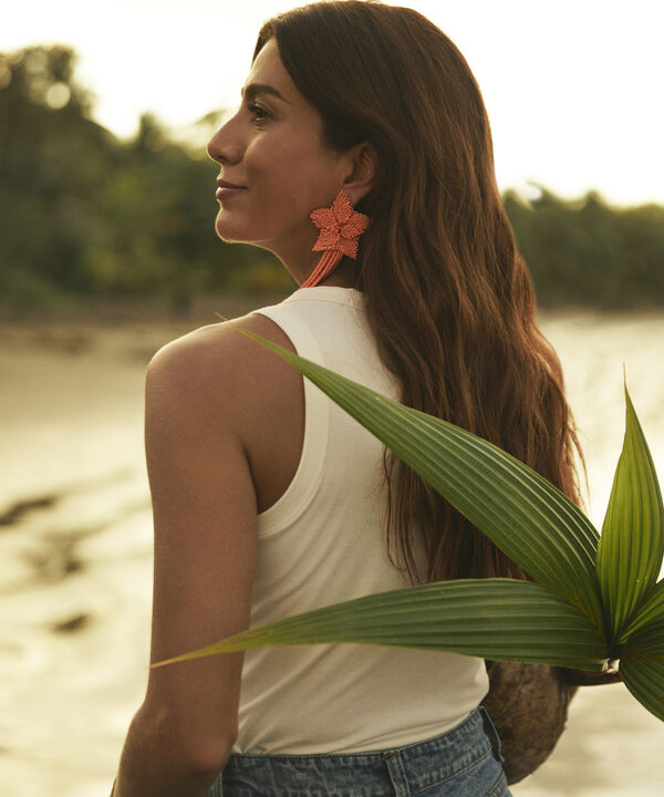 Aretes Largos De Flores