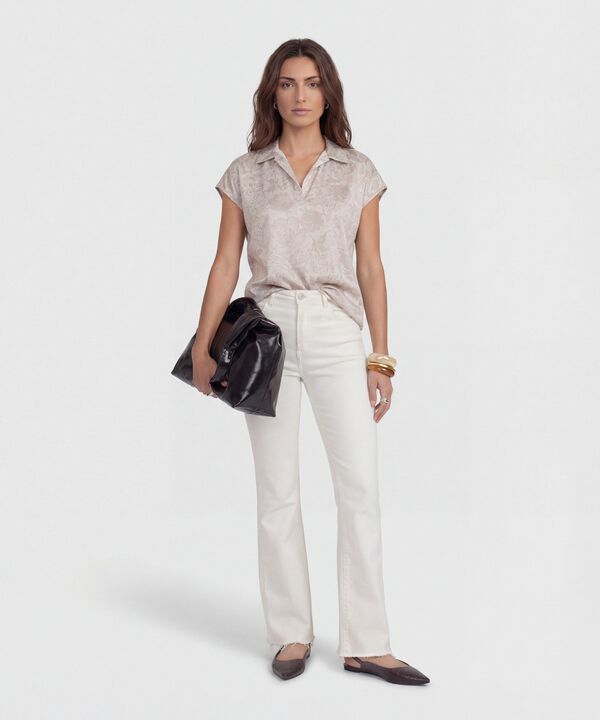 Blusa Manga Corta Estampada 