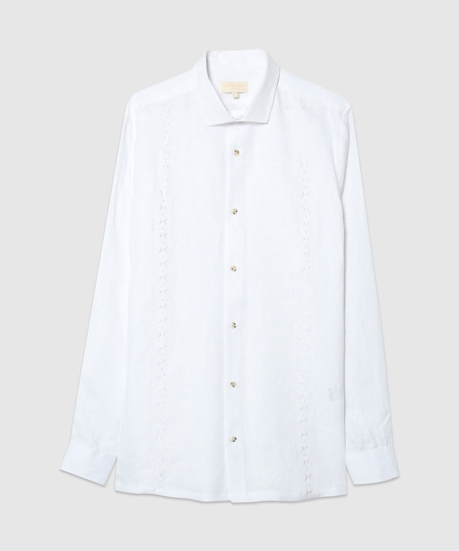 Camisa Guayabera Cuello Camisero Abierto Mini