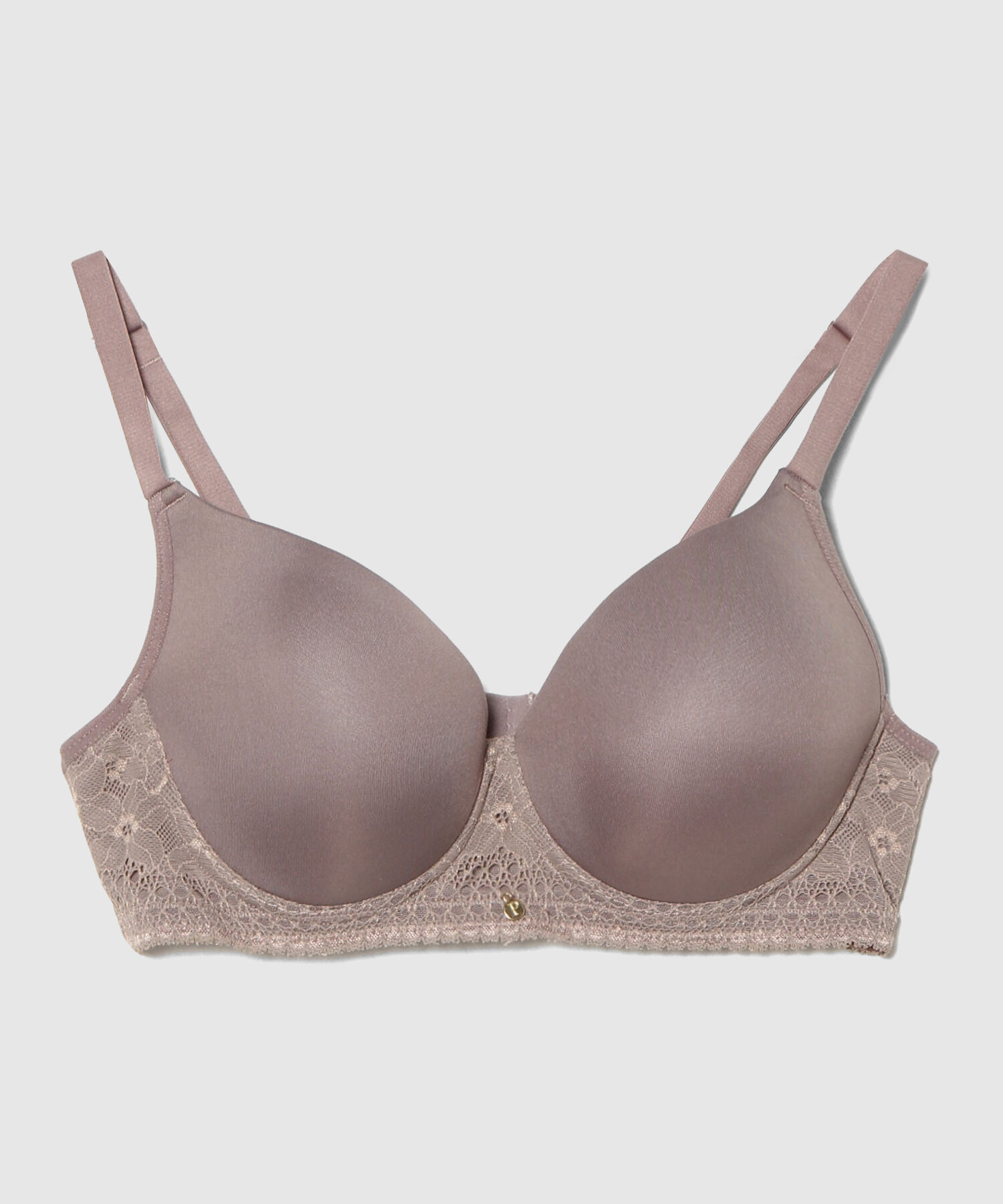 Brasier Copa Entera Unicolor Base En Encaje
