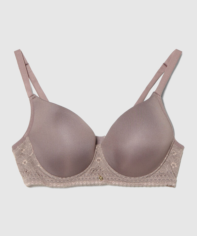 Brasier Copa Entera Unicolor Base En Encaje