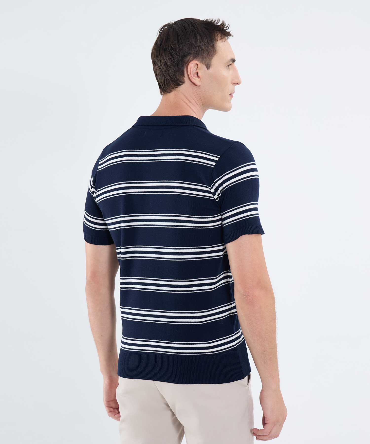 Polo Tejida Preteñida Para Hombre