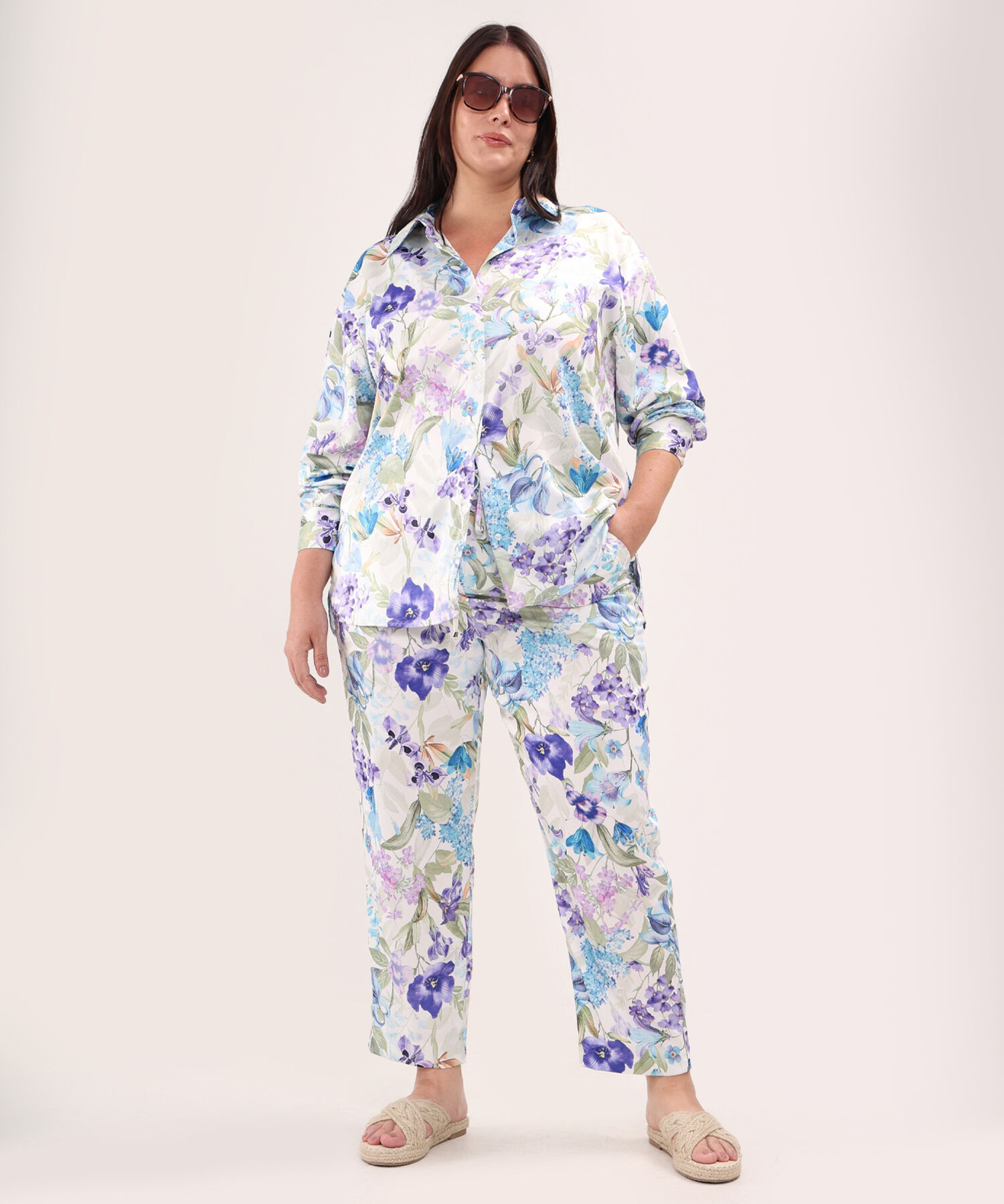 Camisa Estampada Satinada