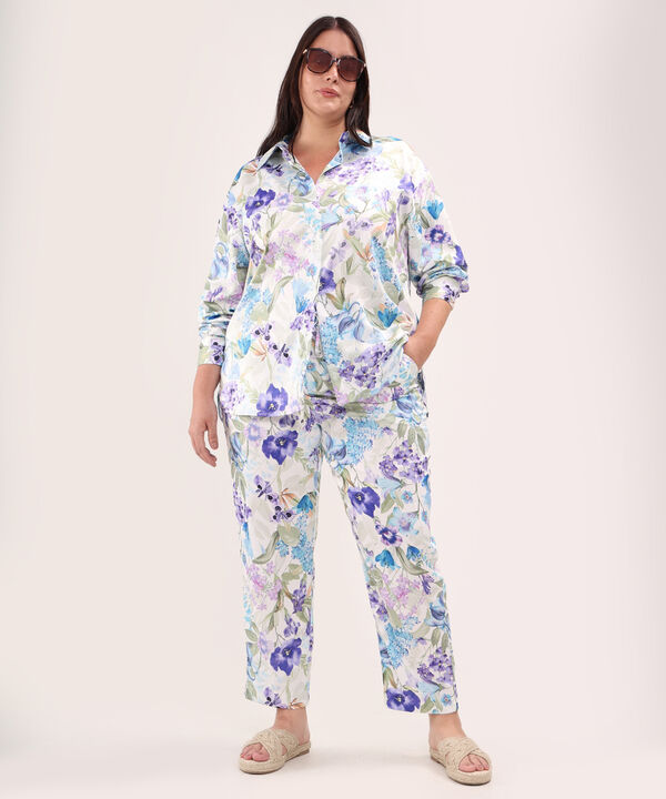 Camisa Estampada Satinada