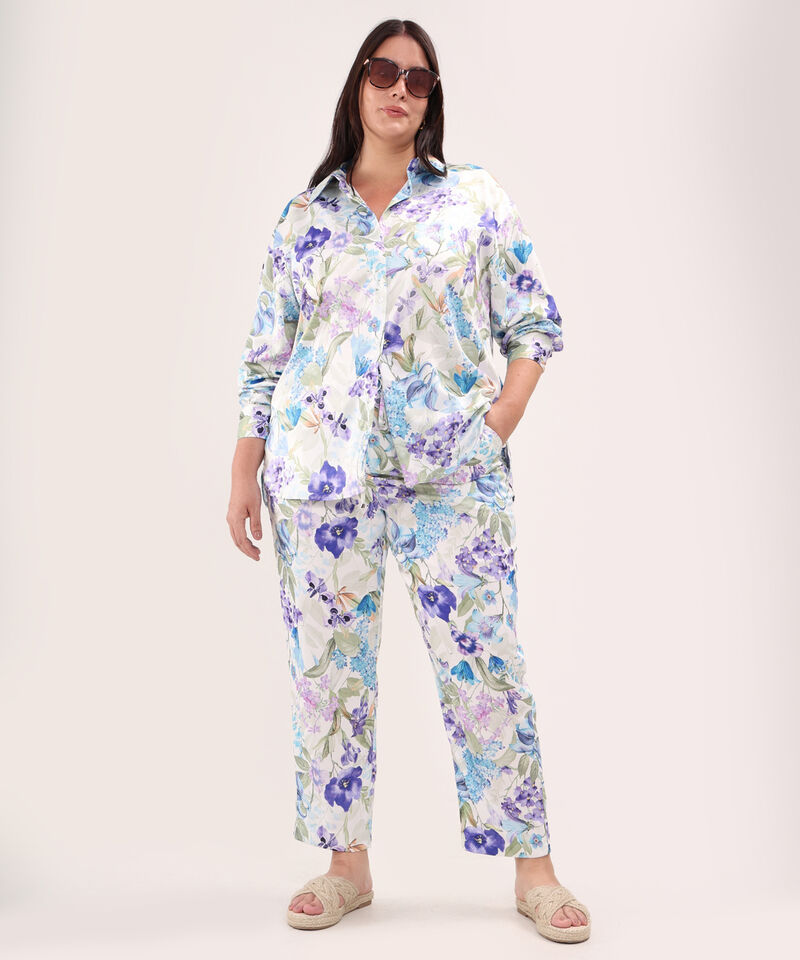 Camisa Estampada Satinada