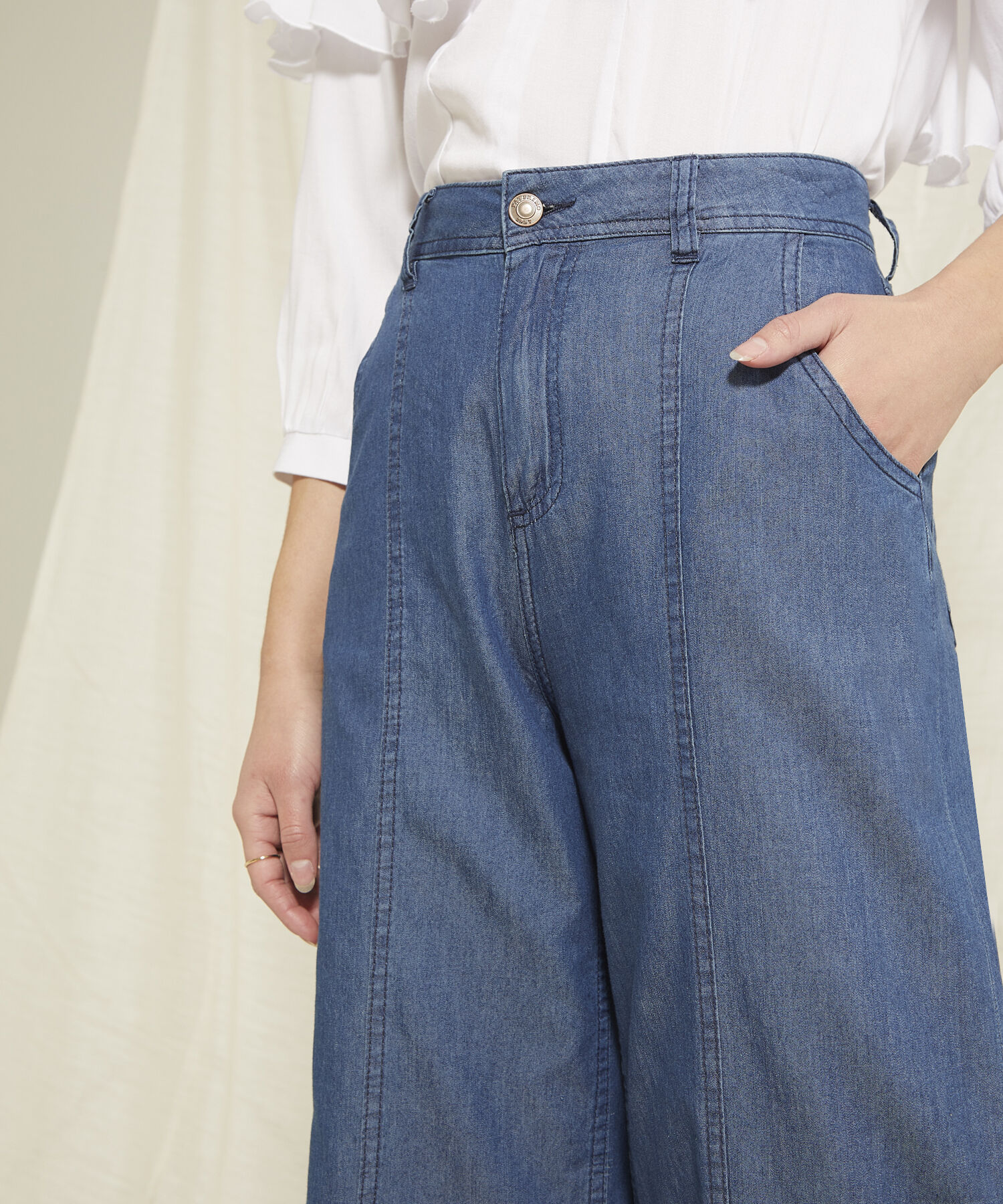 Jean Tipo Fluido Wide Leg 