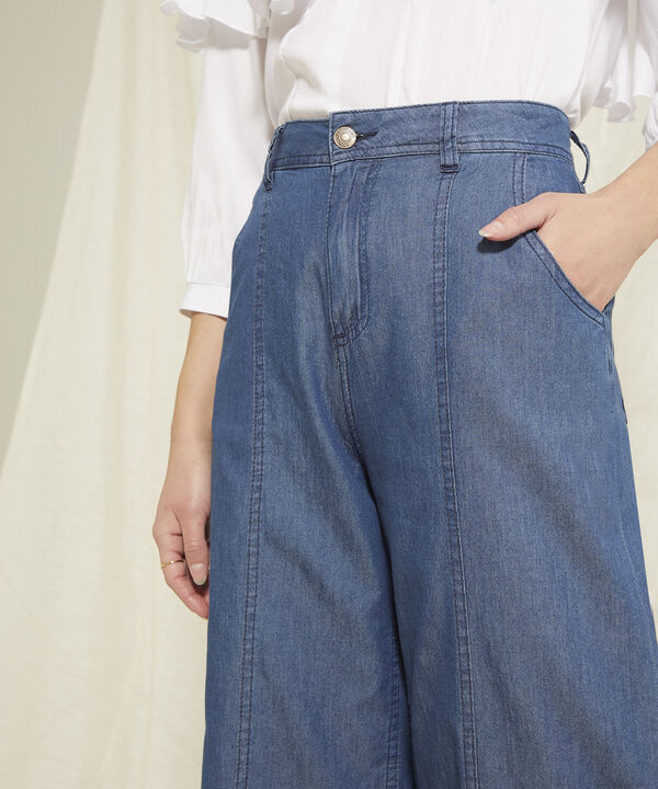 Jean Tipo Fluido Wide Leg 