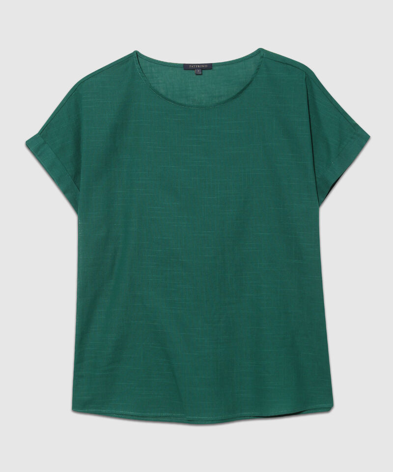 Blusa Manga Corta Corrida Unicolor