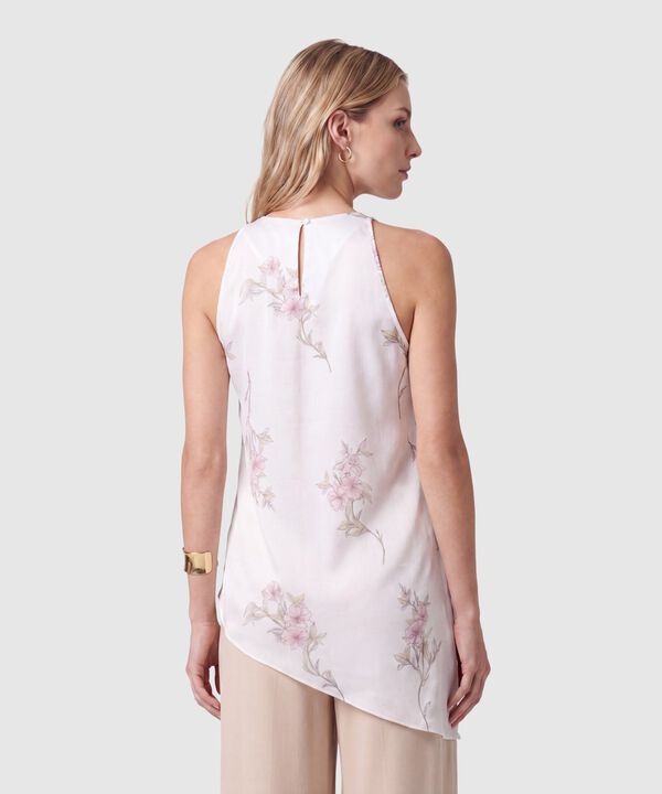Blusa Sin Mangas Con Cuello Redondo Para Mujer