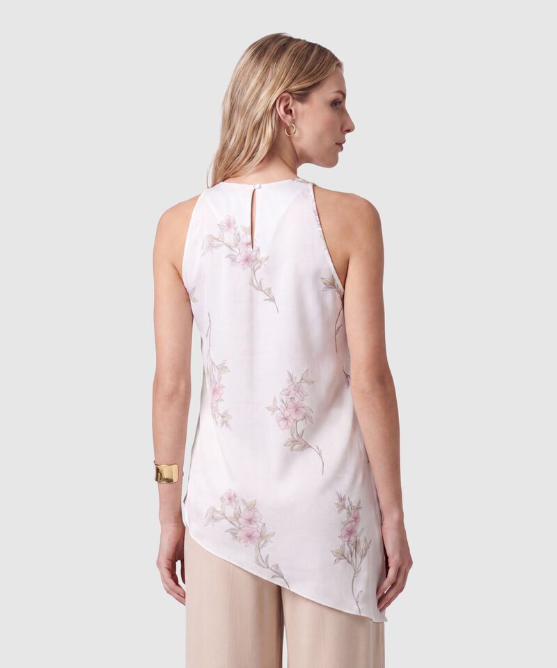 Blusa Sin Mangas Con Cuello Redondo Para Mujer