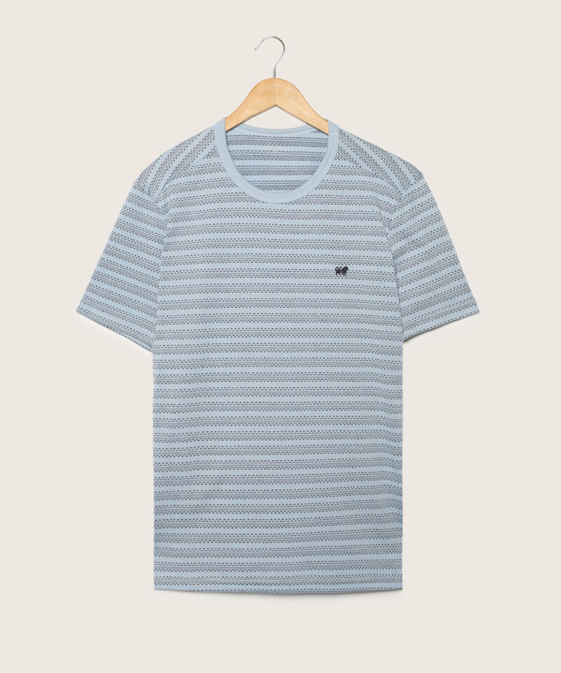 Camiseta Preteñida Textura, Manga Corta Con Cuello Redondo