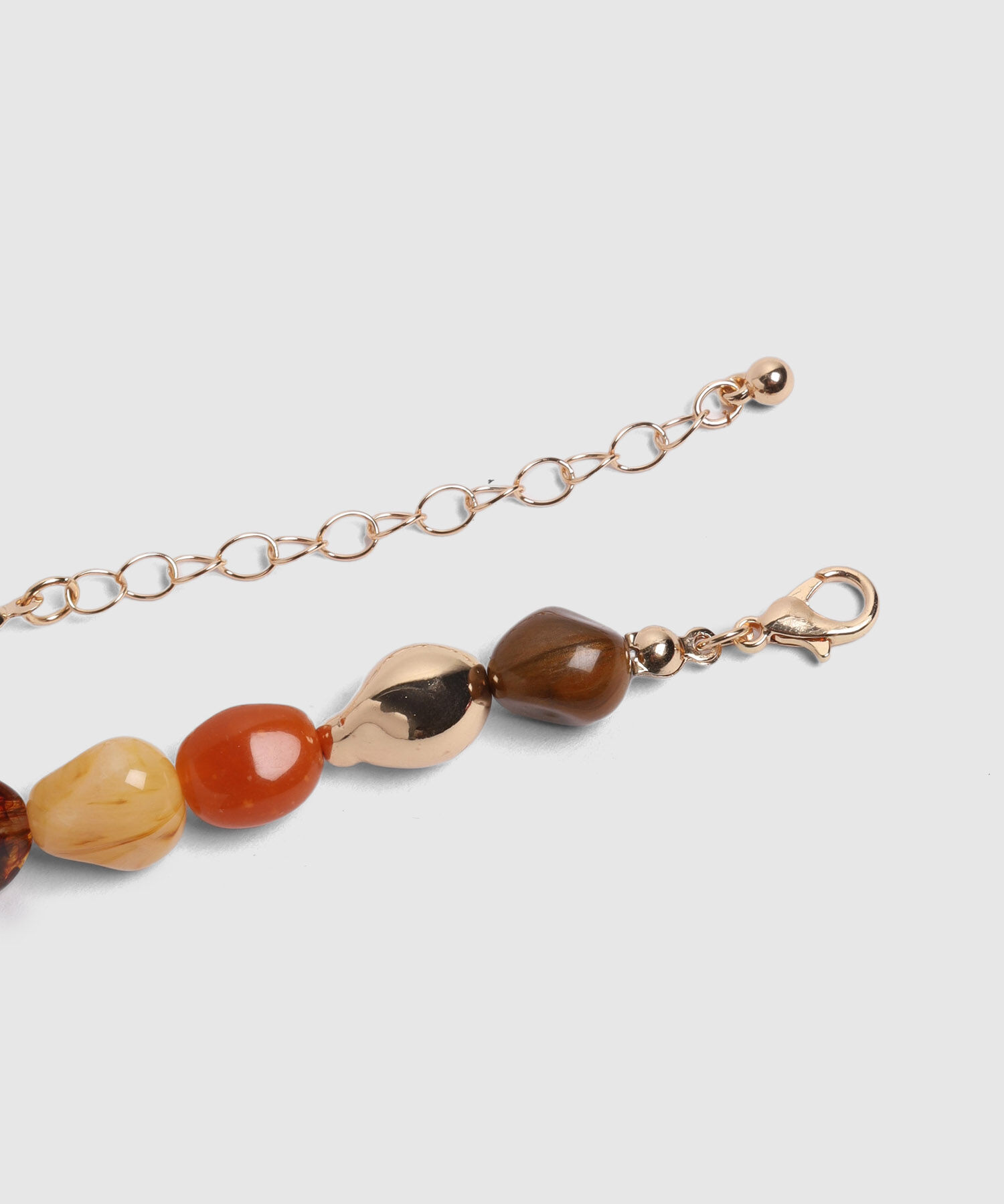 Collar De Piedras Lisas Y Esferas Para Mujer