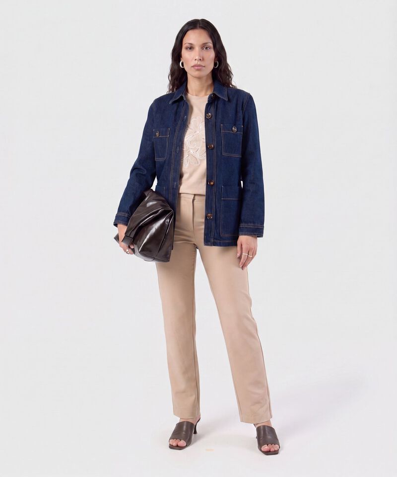 Pantalon Clasico Unicolor 