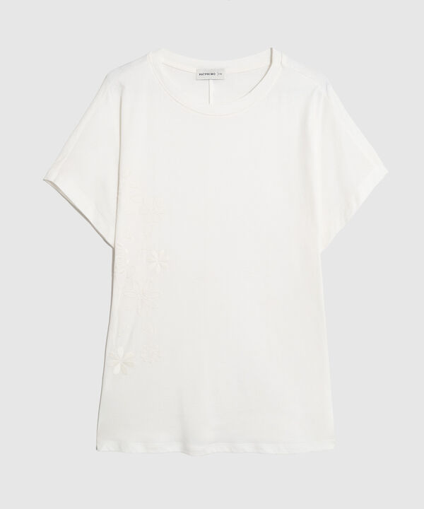 Camiseta Con Bordado Lateral Para Mujer Curvy