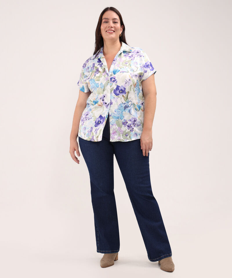 Camisa Estampada Cuello Resort