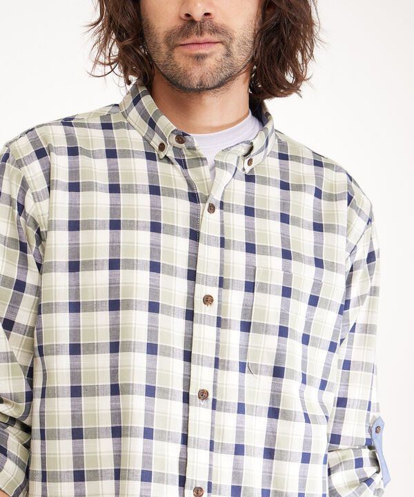 Camisa Manga Larga Button Down Denim