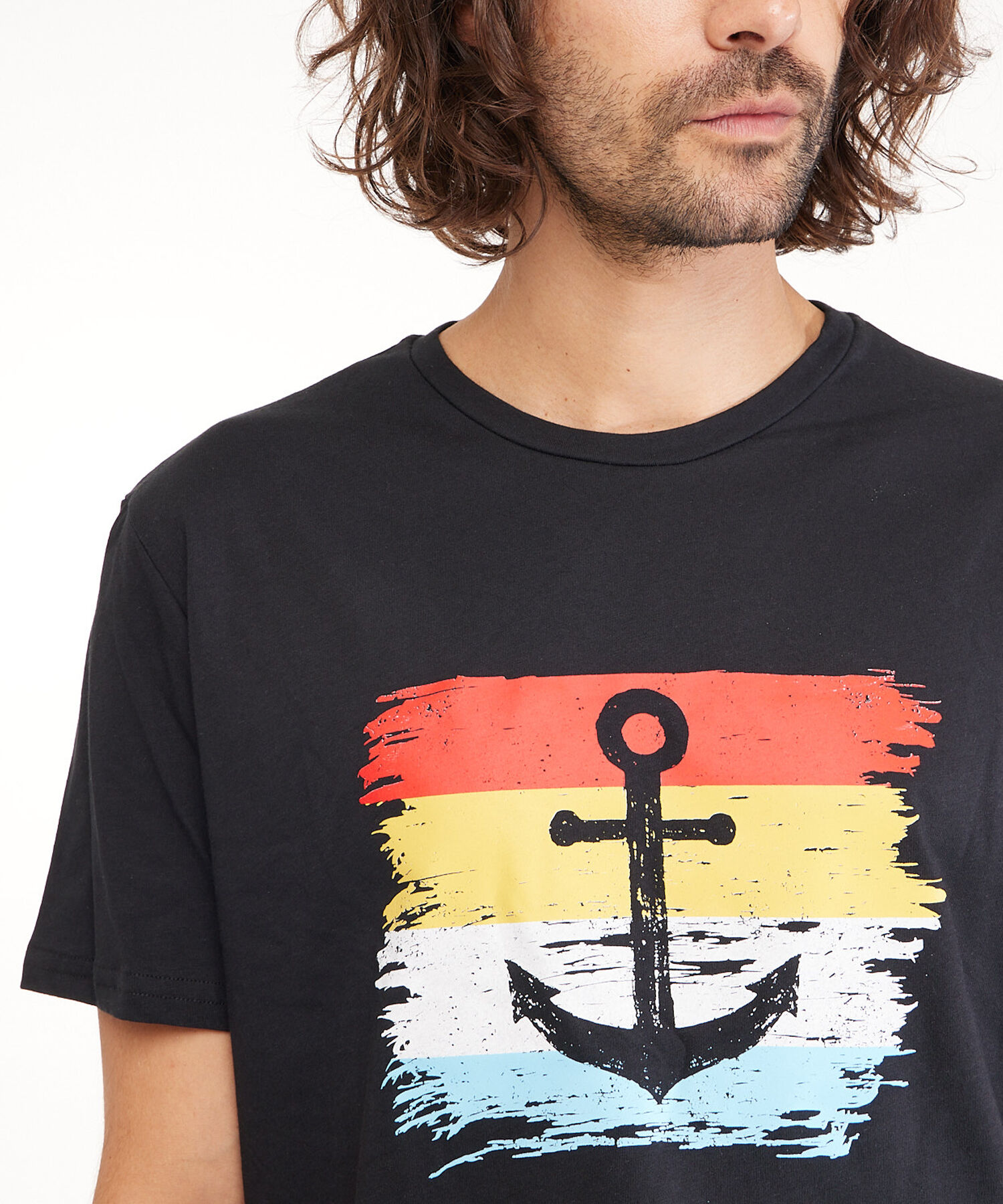 Camiseta Cuello Redondo  Con Estampado