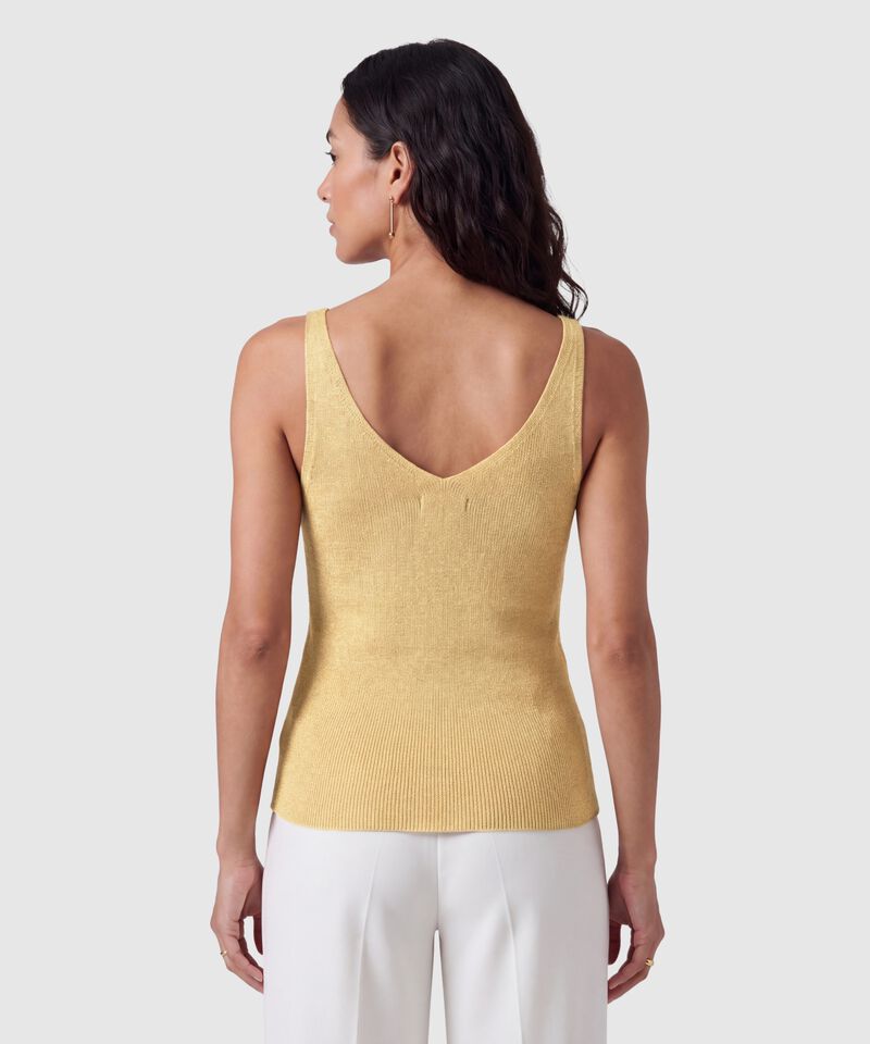 Camiseta Sin Mangas Cuello V Para Mujer