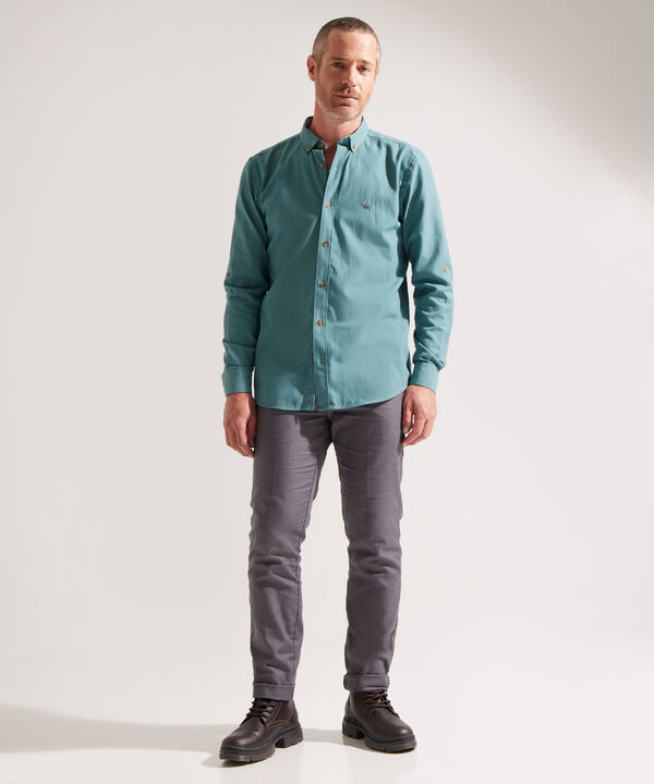 Camisa Oxford Con Bolsillo
