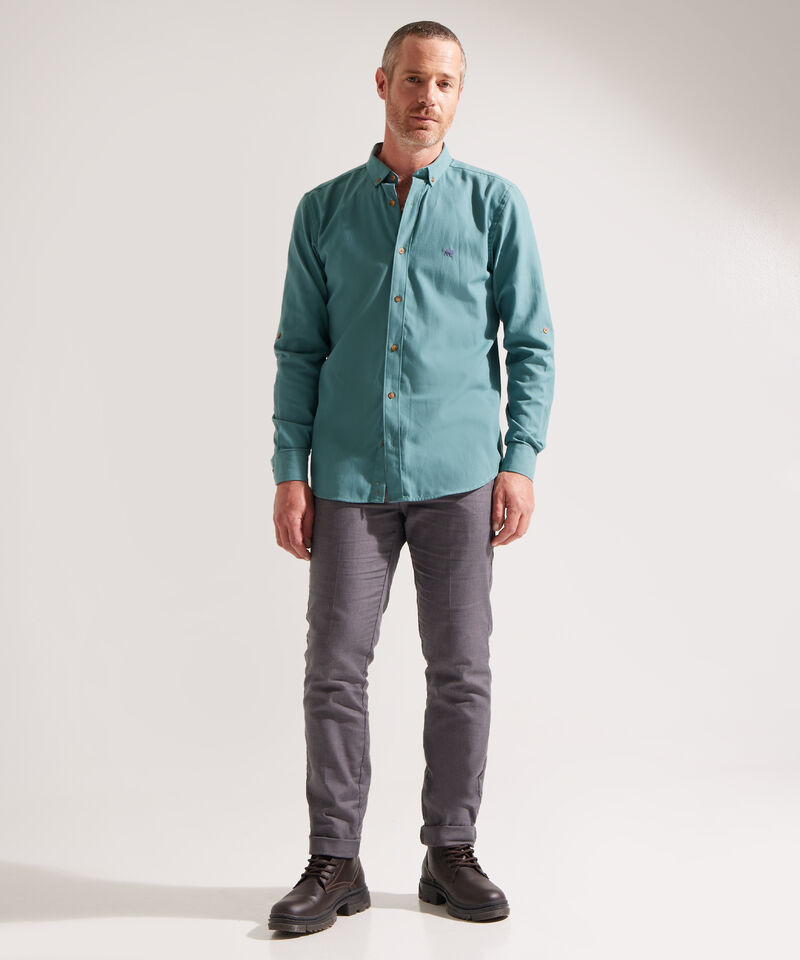 Camisa Oxford Con Bolsillo