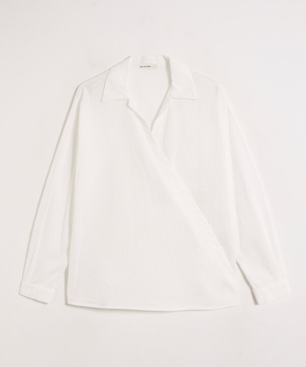 Camisa Cruzada Elegante Para Mujer Manga Larga image number null