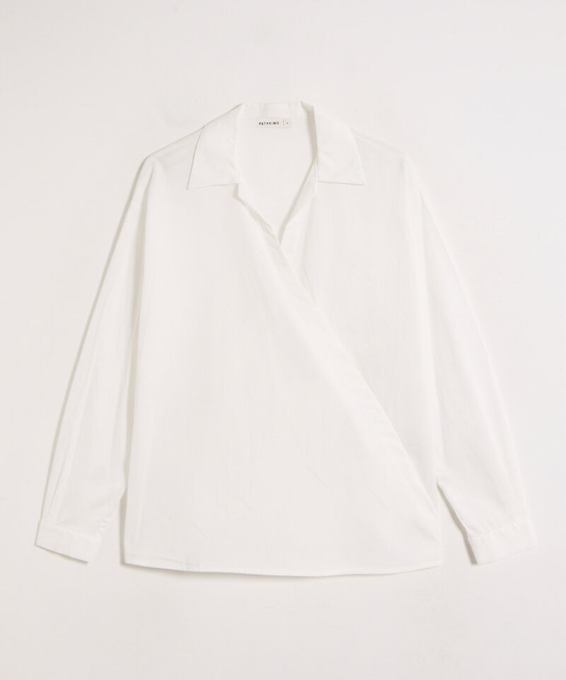 Camisa Cruzada Elegante Para Mujer Manga Larga