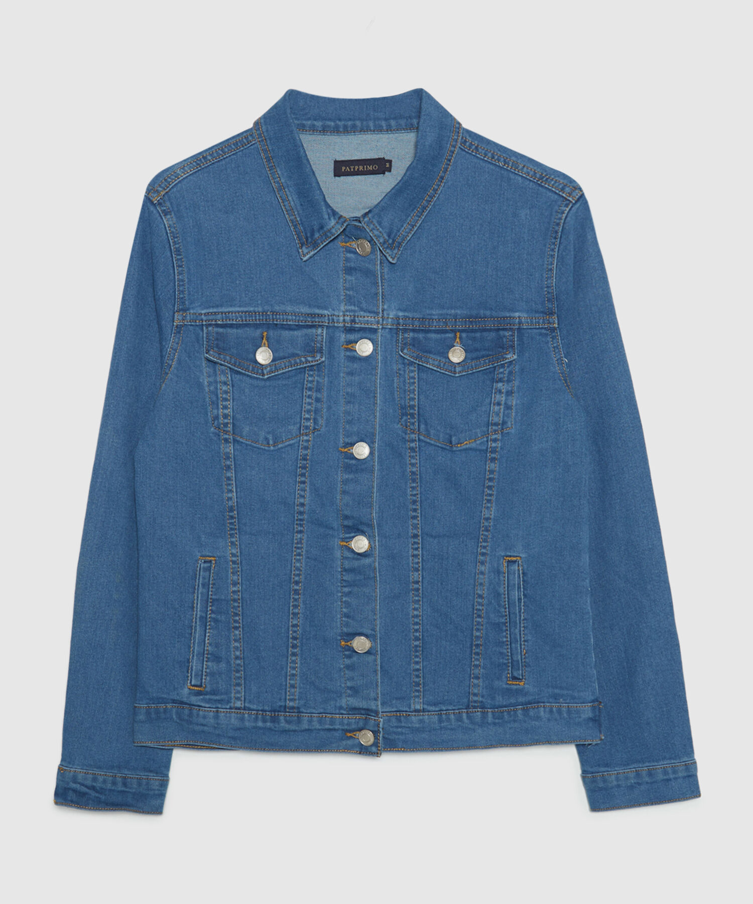 Chaqueta Trucker Tono Azul Medio Claro