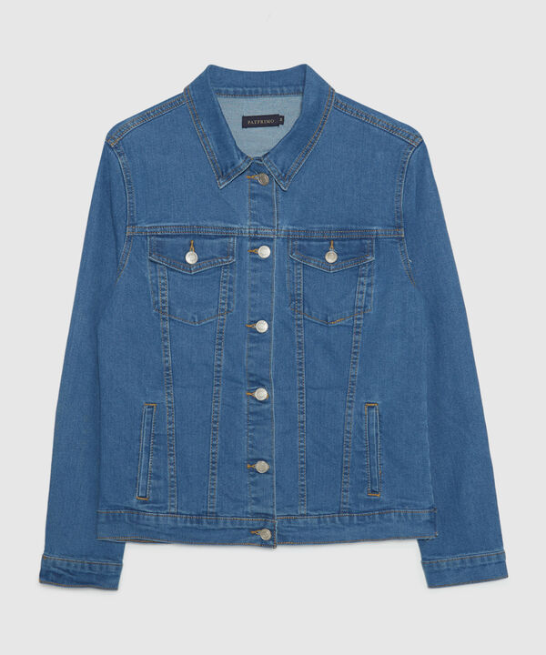 Chaqueta Trucker Tono Azul Medio Claro