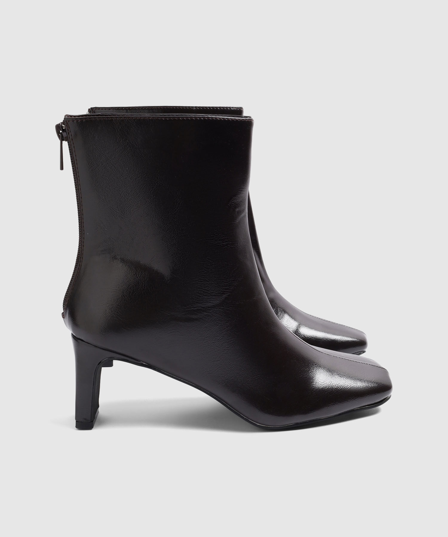 Botines De Tac&oacute;n Con Punta Cuadrada Para Mujer