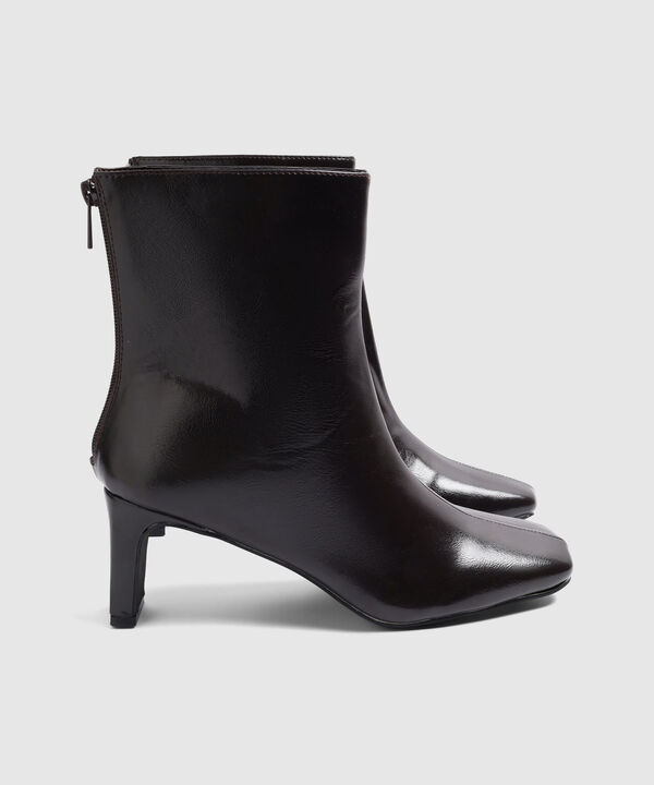 Botines De Tac&oacute;n Con Punta Cuadrada Para Mujer