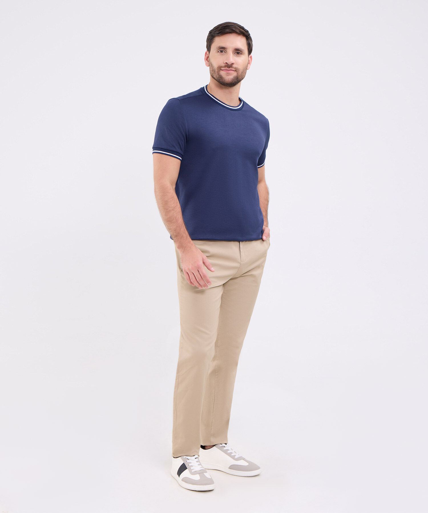 Camiseta Cuello Tejido