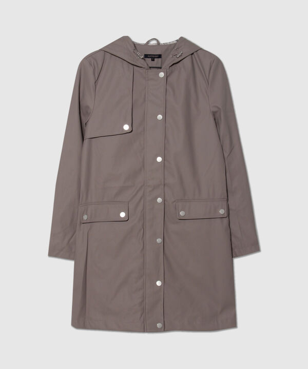 Parka con Bolsillos de Tapa