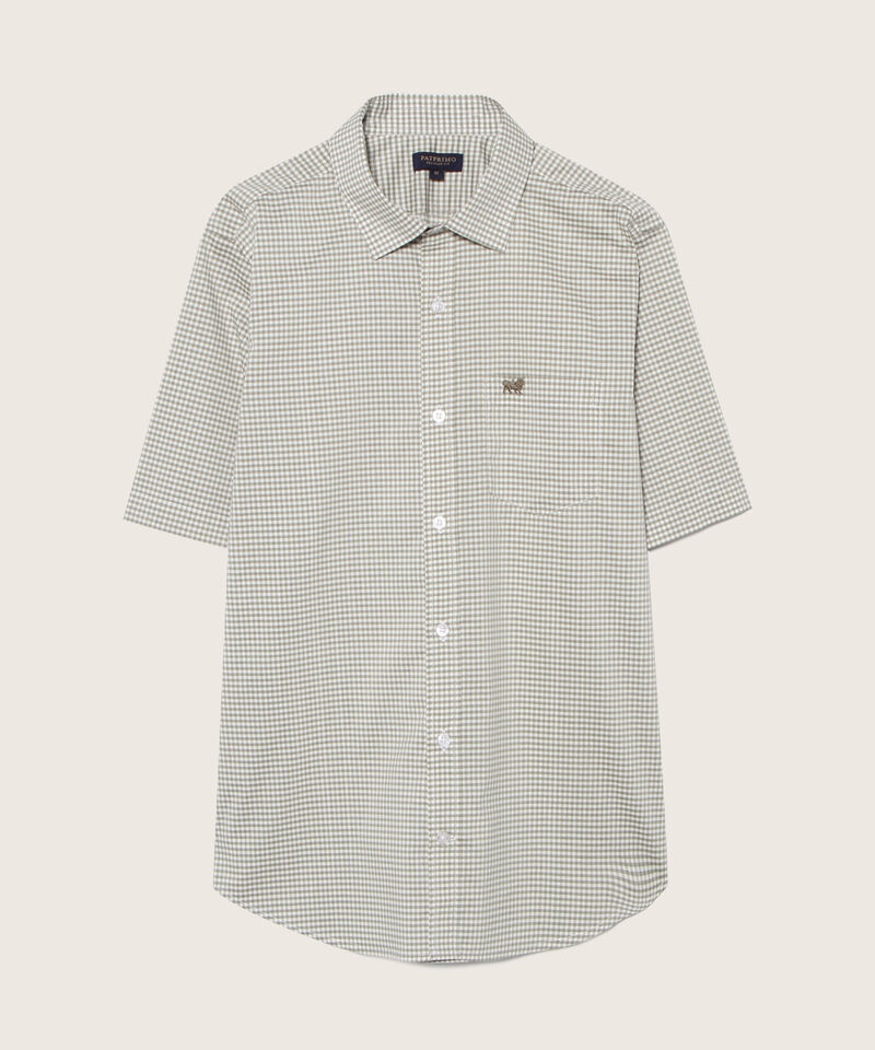 Camisa Preteñida, Manga Corta Con Bolsillo Y Silueta Regular Fit