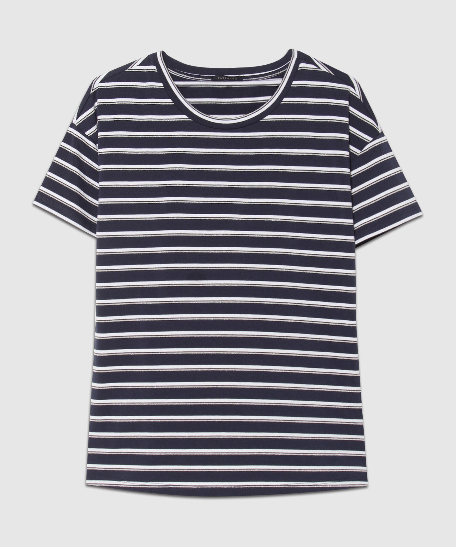 Camiseta Manga Corta Corrida Preteñida Con Cuello Redondo