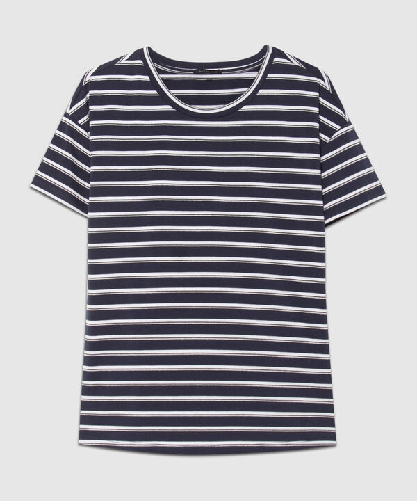 Camiseta Manga Corta Corrida Preteñida Con Cuello Redondo