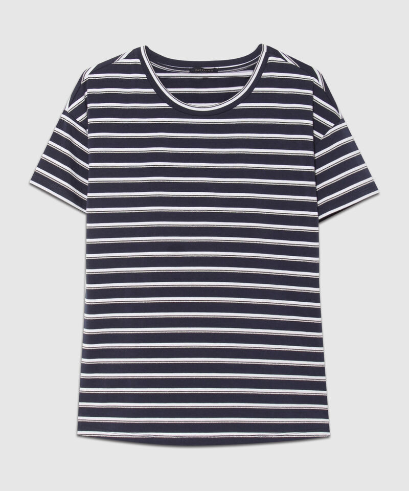 Camiseta Manga Corta Corrida Preteñida Con Cuello Redondo