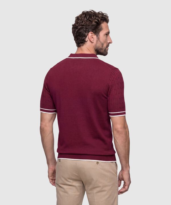 Polo Tejida Manga Corta Para Hombre