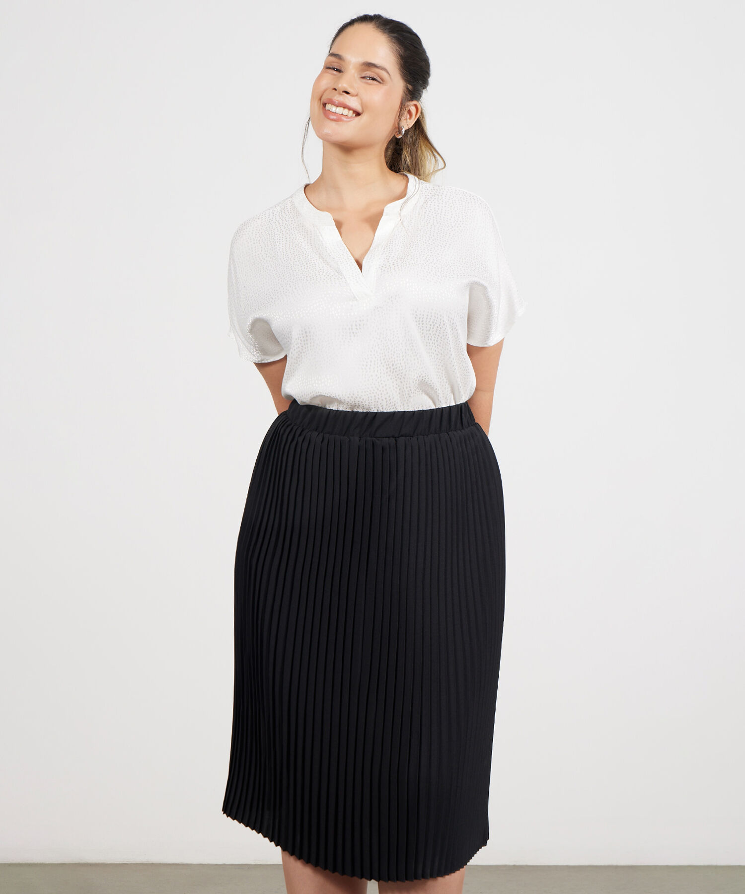 Blusa Manga Corta Texturizada
