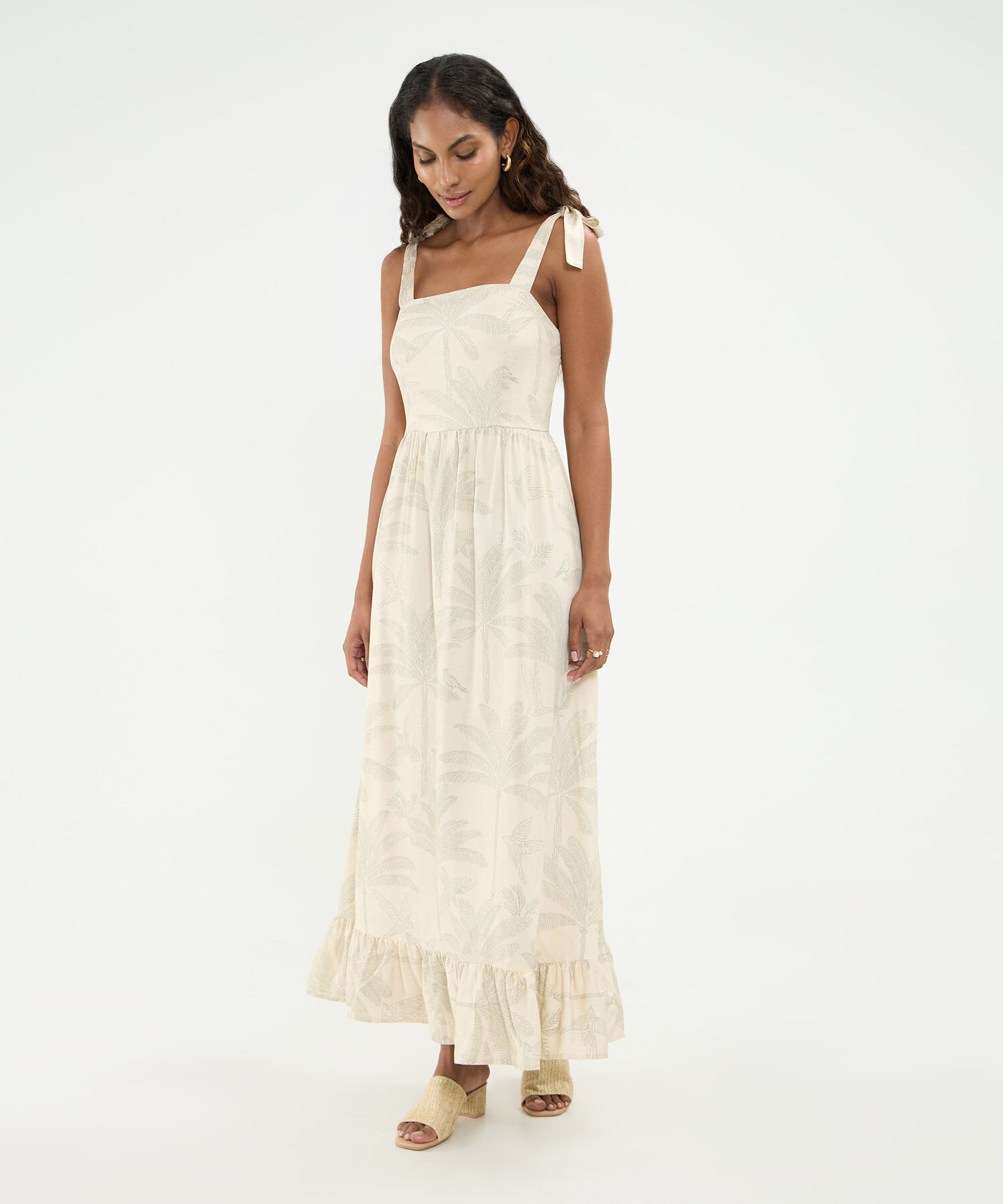 Vestido Manga Sisa Largo Para Mujer