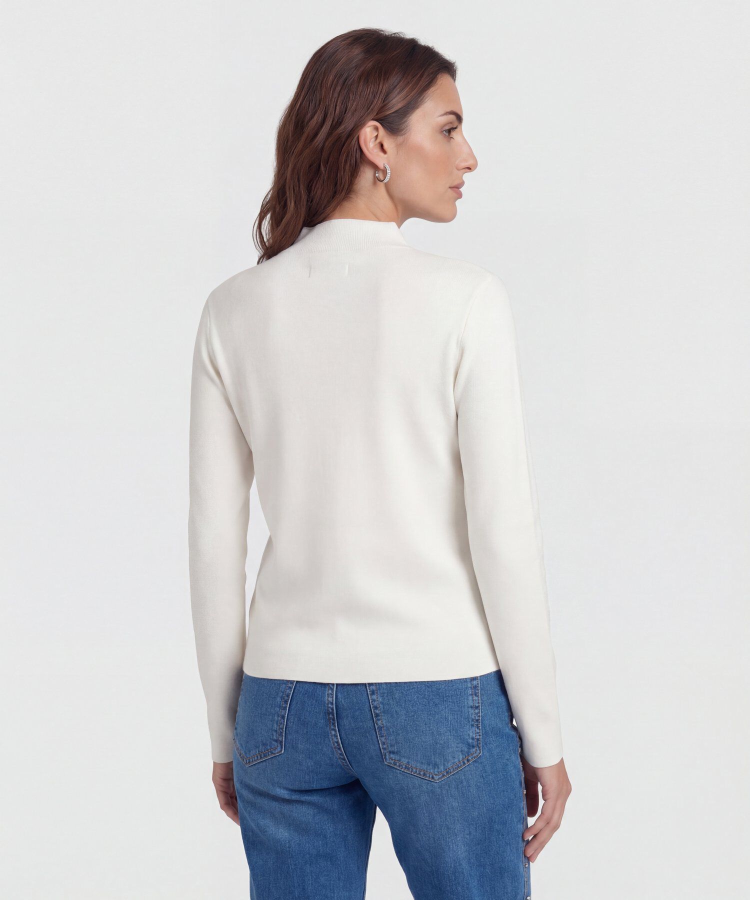 Saco Tejido Cuello Alto para Mujer