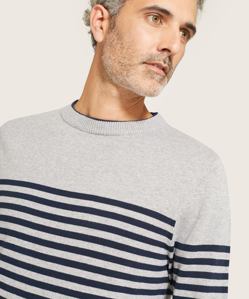 Saco De Punto A Rayas Para Hombre