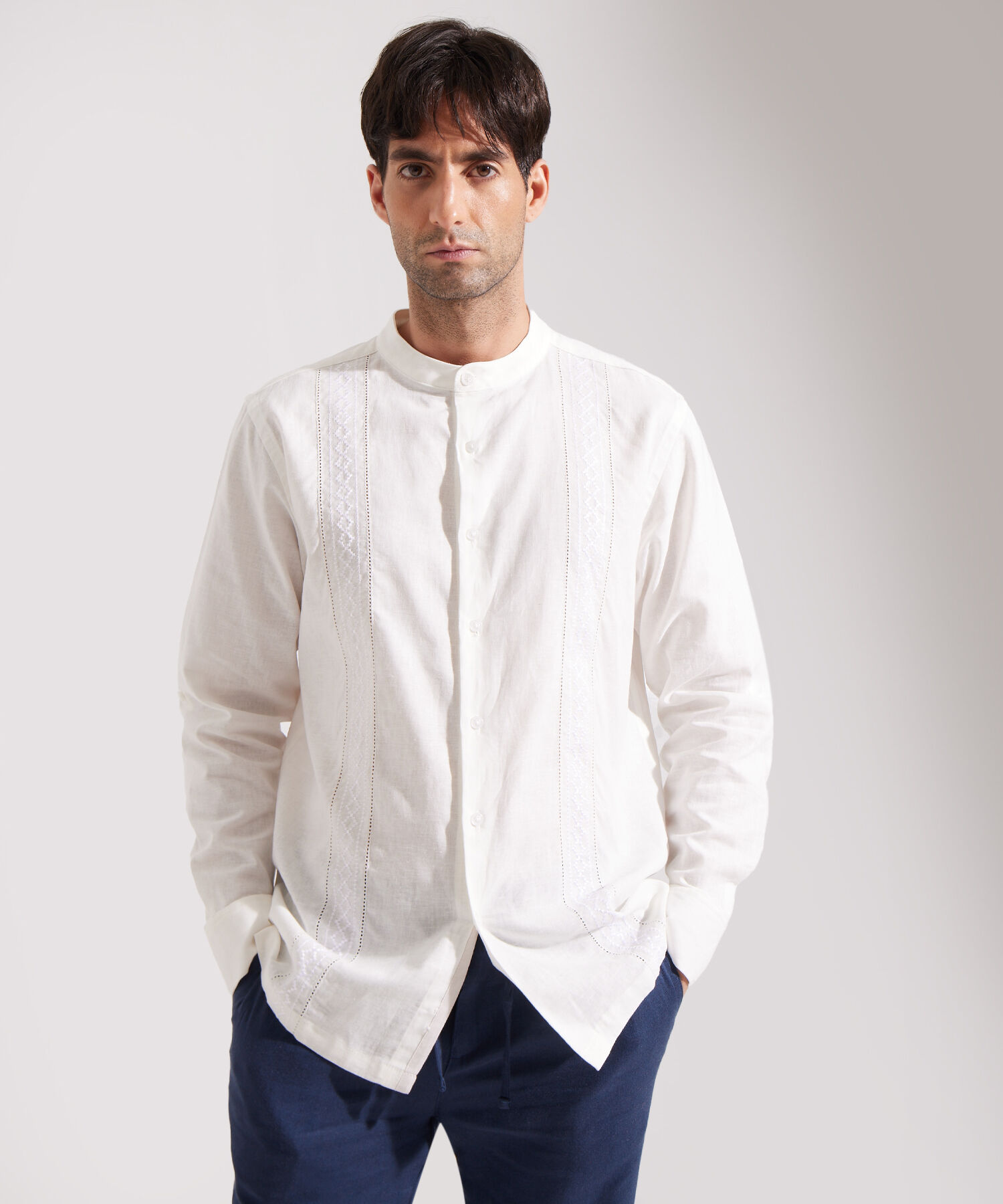 Camisa Guayabera Cuello Neru