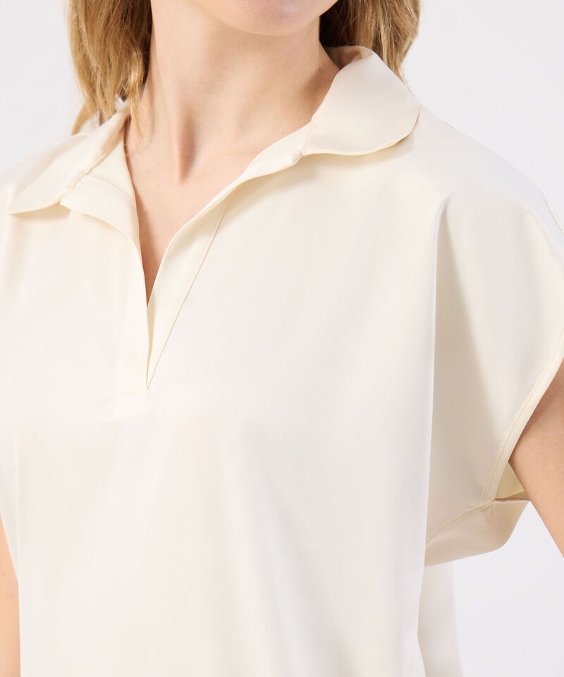 Blusa Tipo Polo Para Mujer Manga Corta