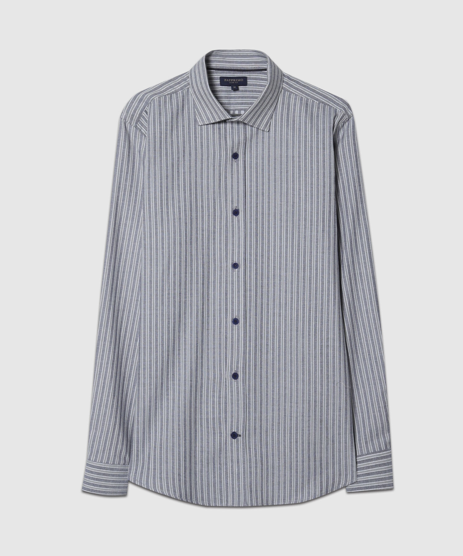 Camisa Manga Larga Preteñida , Cuello Formal Italiano